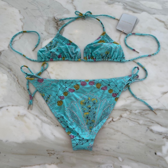 EMILIO PUCCI BLUE PRINT BIKINI SIZE US 10 / IT 44 NWTS! - Picture 10 of 15